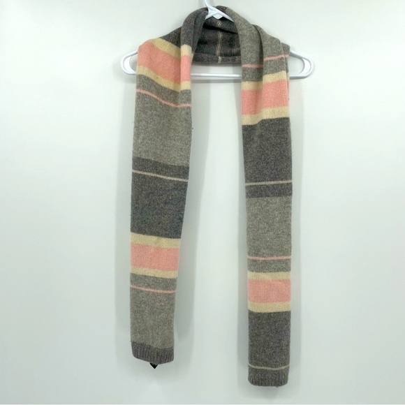 Lauren Ralph Lauren Pink & Gray Wool-Blend Scarf - Picture 1 of 6